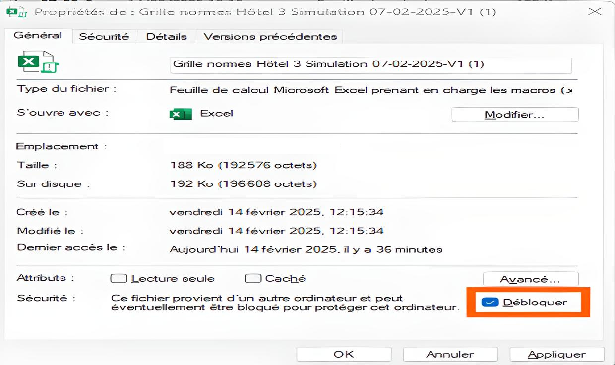 Débloquer macros